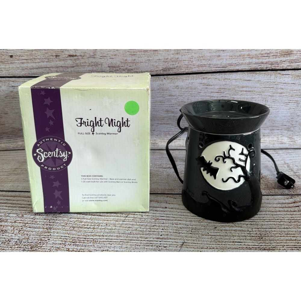 Scentsy Fright Night Bat Tree Full Size Halloween Wax Warmer Retired Collectible